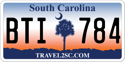 SC license plate BTI784