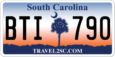 SC license plate BTI790