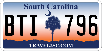 SC license plate BTI796