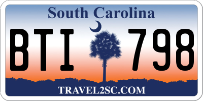 SC license plate BTI798