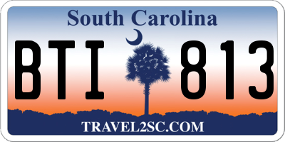 SC license plate BTI813