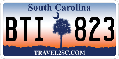SC license plate BTI823