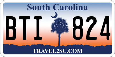 SC license plate BTI824