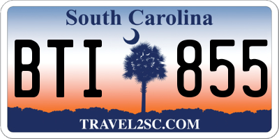 SC license plate BTI855