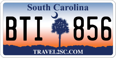 SC license plate BTI856
