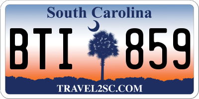 SC license plate BTI859