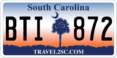 SC license plate BTI872