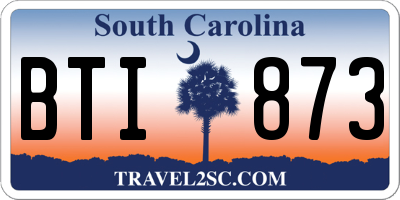 SC license plate BTI873