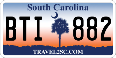 SC license plate BTI882