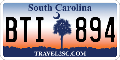 SC license plate BTI894