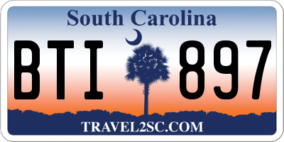 SC license plate BTI897