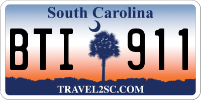 SC license plate BTI911