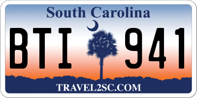 SC license plate BTI941