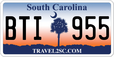 SC license plate BTI955