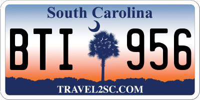 SC license plate BTI956