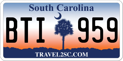 SC license plate BTI959