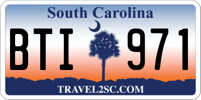 SC license plate BTI971