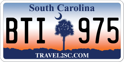 SC license plate BTI975