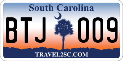 SC license plate BTJ009
