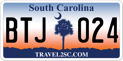 SC license plate BTJ024