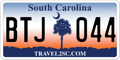 SC license plate BTJ044