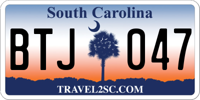 SC license plate BTJ047