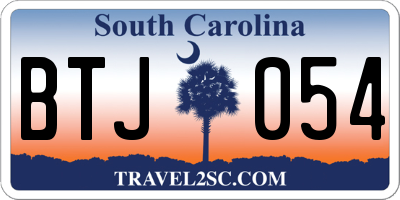 SC license plate BTJ054