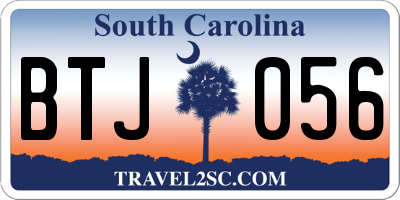 SC license plate BTJ056