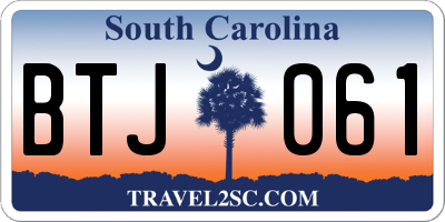 SC license plate BTJ061