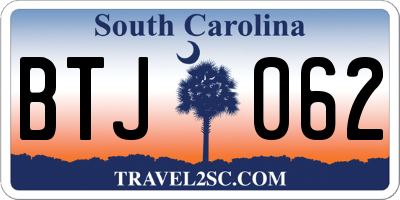 SC license plate BTJ062
