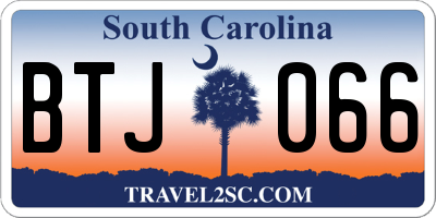 SC license plate BTJ066