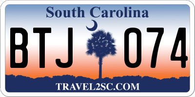 SC license plate BTJ074
