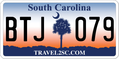 SC license plate BTJ079