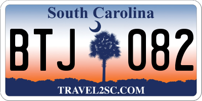 SC license plate BTJ082