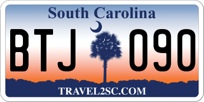 SC license plate BTJ090
