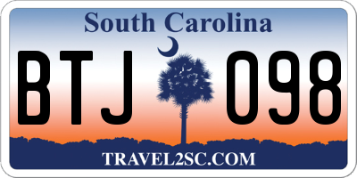 SC license plate BTJ098