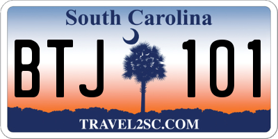 SC license plate BTJ101