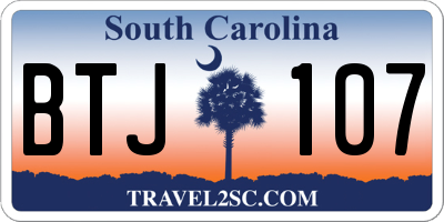 SC license plate BTJ107