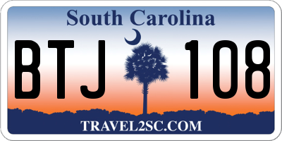 SC license plate BTJ108