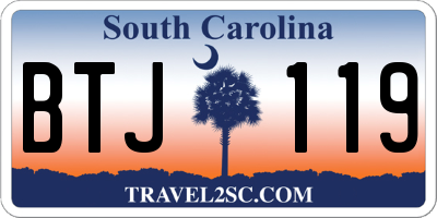 SC license plate BTJ119