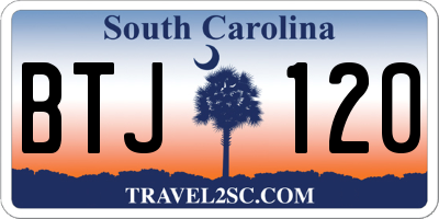 SC license plate BTJ120