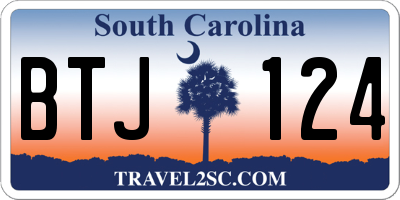SC license plate BTJ124