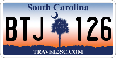 SC license plate BTJ126