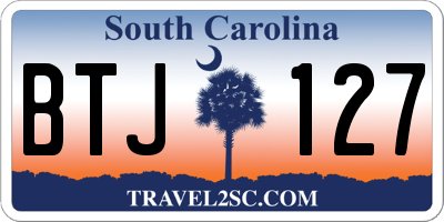 SC license plate BTJ127