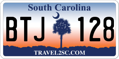 SC license plate BTJ128