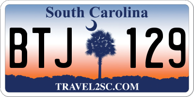 SC license plate BTJ129