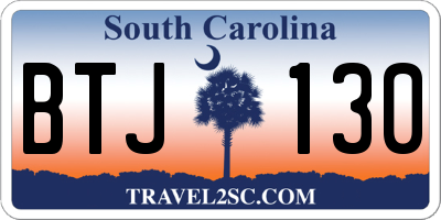 SC license plate BTJ130