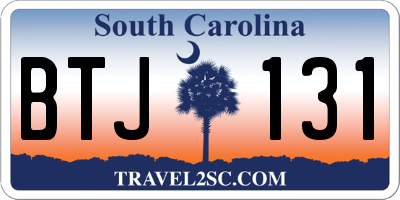 SC license plate BTJ131