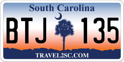 SC license plate BTJ135