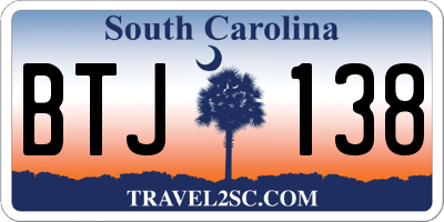 SC license plate BTJ138
